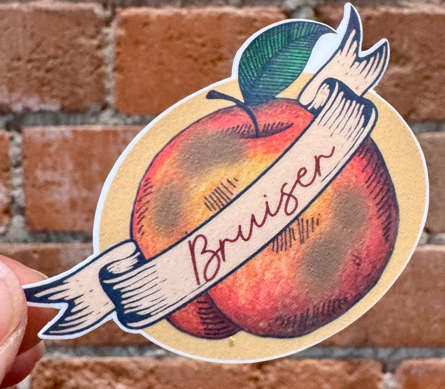 Bruiser Peach Sticker