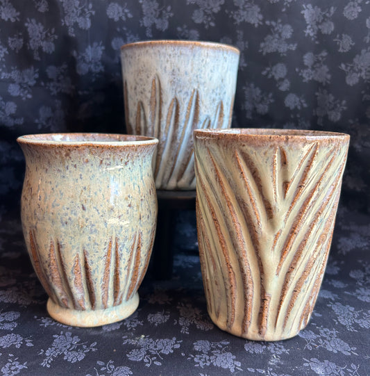 Nitra Olsen Ceramics- Carved Tumblers
