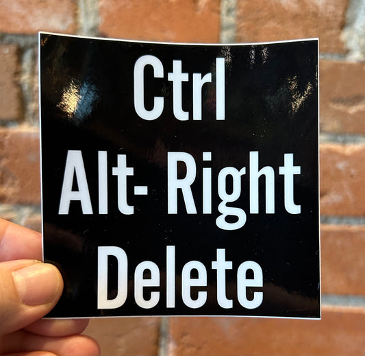 Scattered Mind Ctrl Alt-Right Delete Sticker