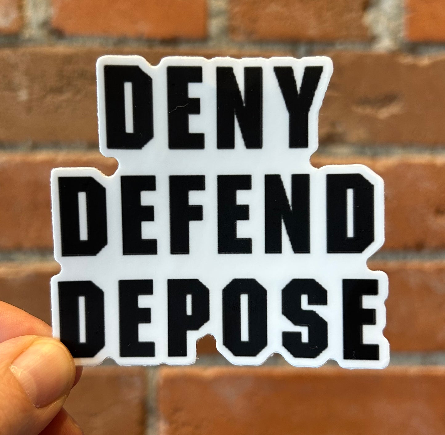Scattered Mind Deny Defend Depose Sticker