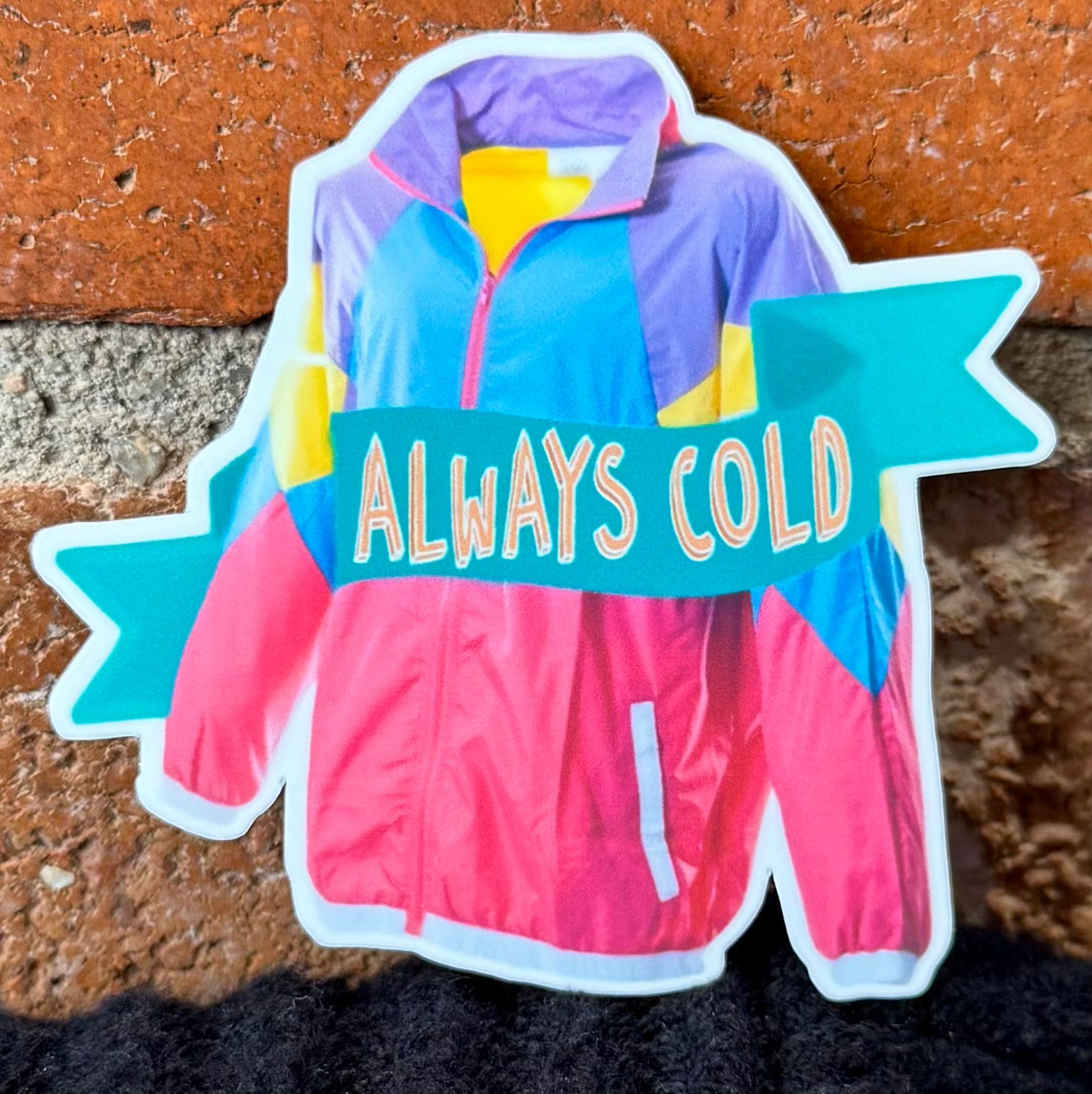 Nostalgia Sticker Series- Always Cold 90's Windbreaker Jacket