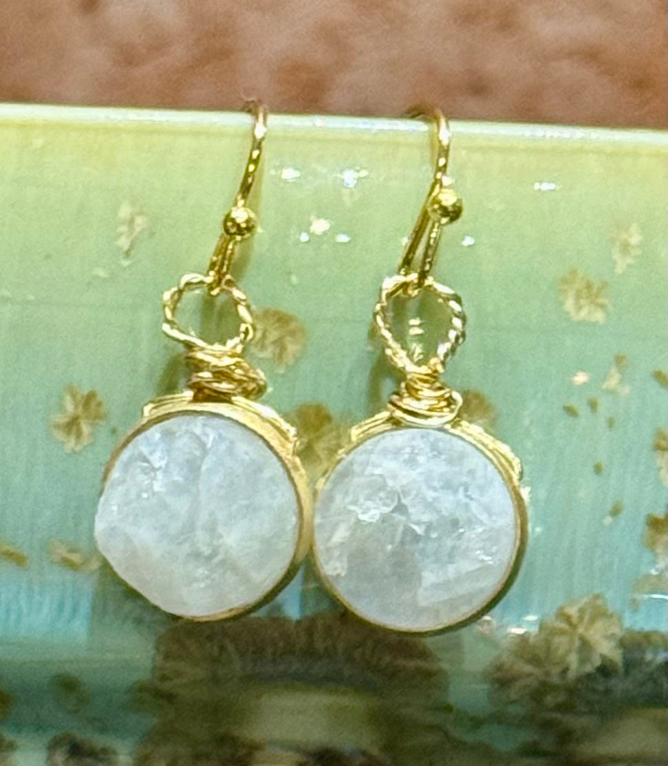 Blossom Designs Quartz Druzy Earrings