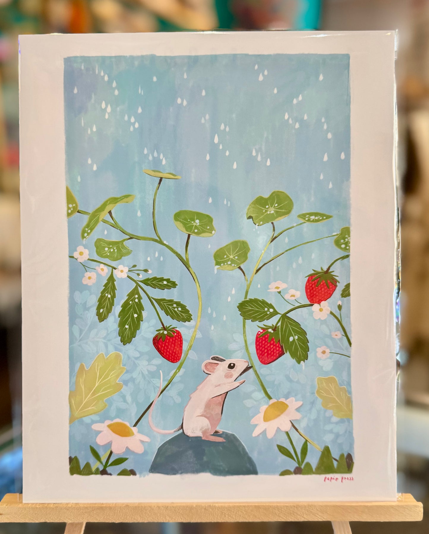 Olympia- Papio Press: Mouse and the Strawberry Print