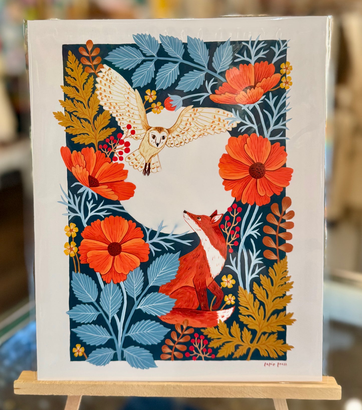 Olympia- Papio Press: Fox and Owl Print