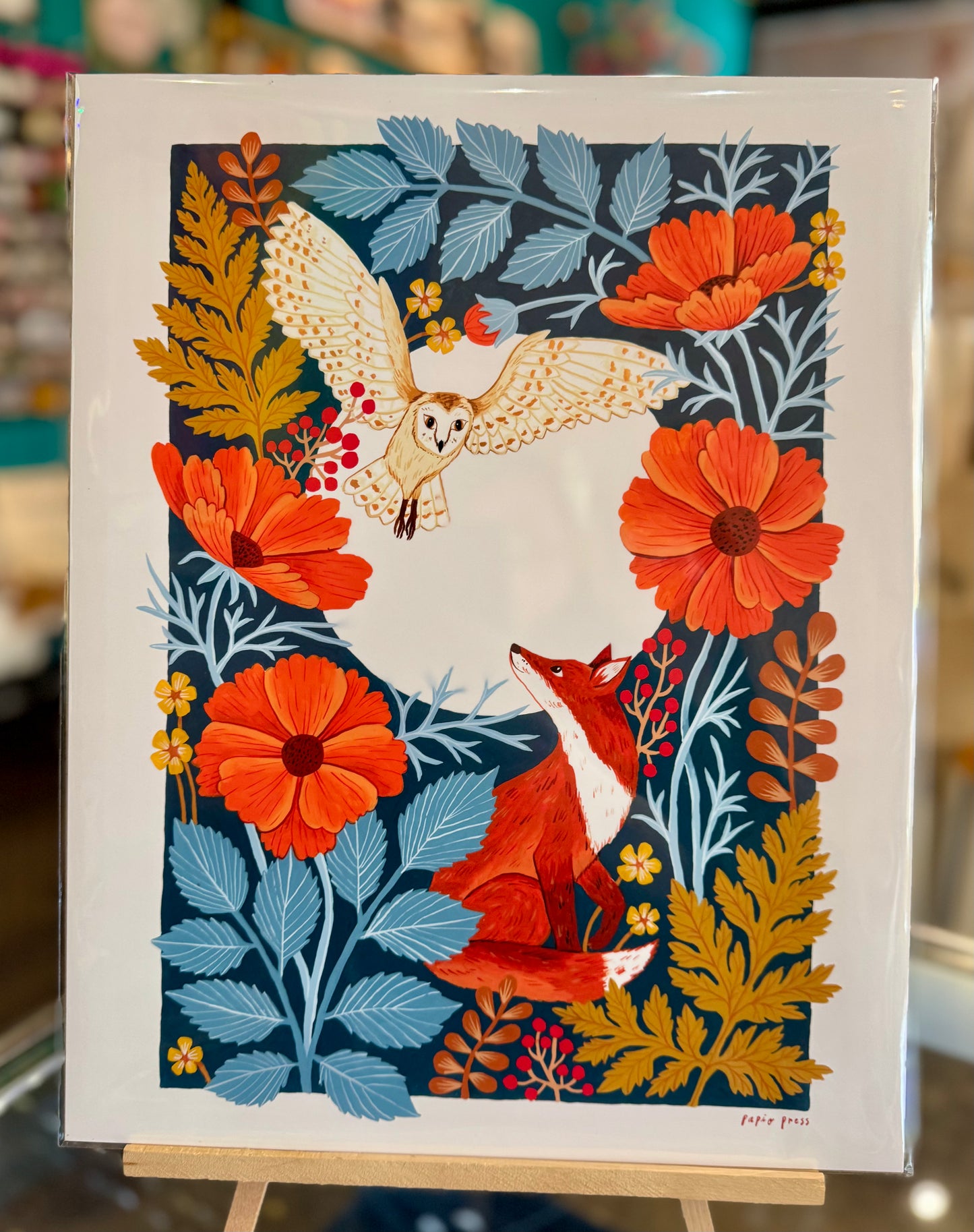 Olympia- Papio Press: Fox and Owl Print