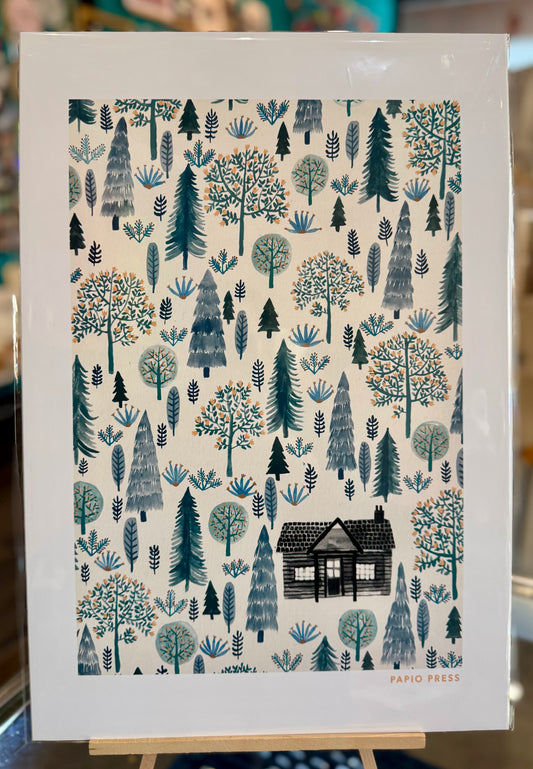 Olympia- Papio Press: The Log Cabin Art Print