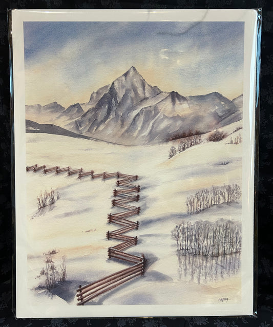 Ivywild Studio- 11"x14" Watercolor Print- Mt. Sneffels