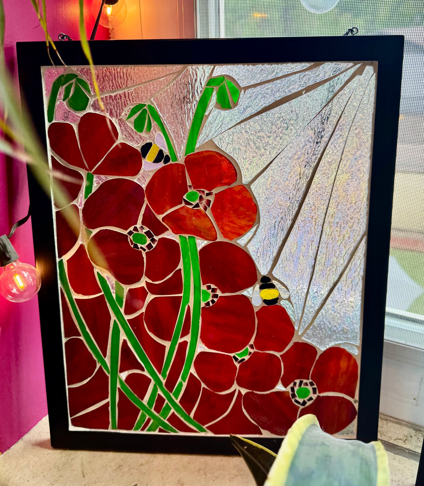 Carol Foster- Poppies Stained Glass