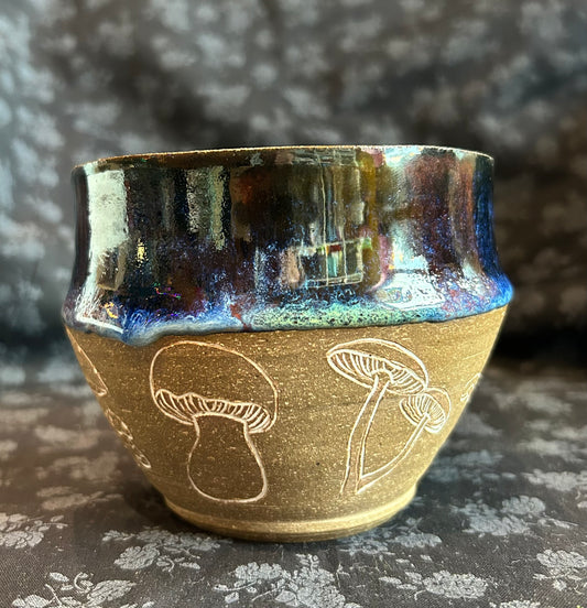 Spunky Sloth Ceramics- Dark Glitter Planters