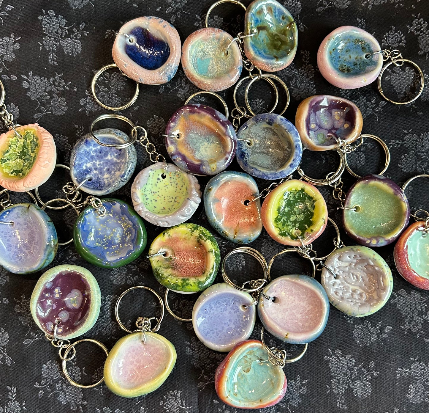 Spunky Sloth Ceramics- Worry Stone Keychains