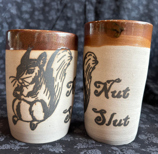 Nitra Olsen Ceramics- Nut Slut Large Tumbler