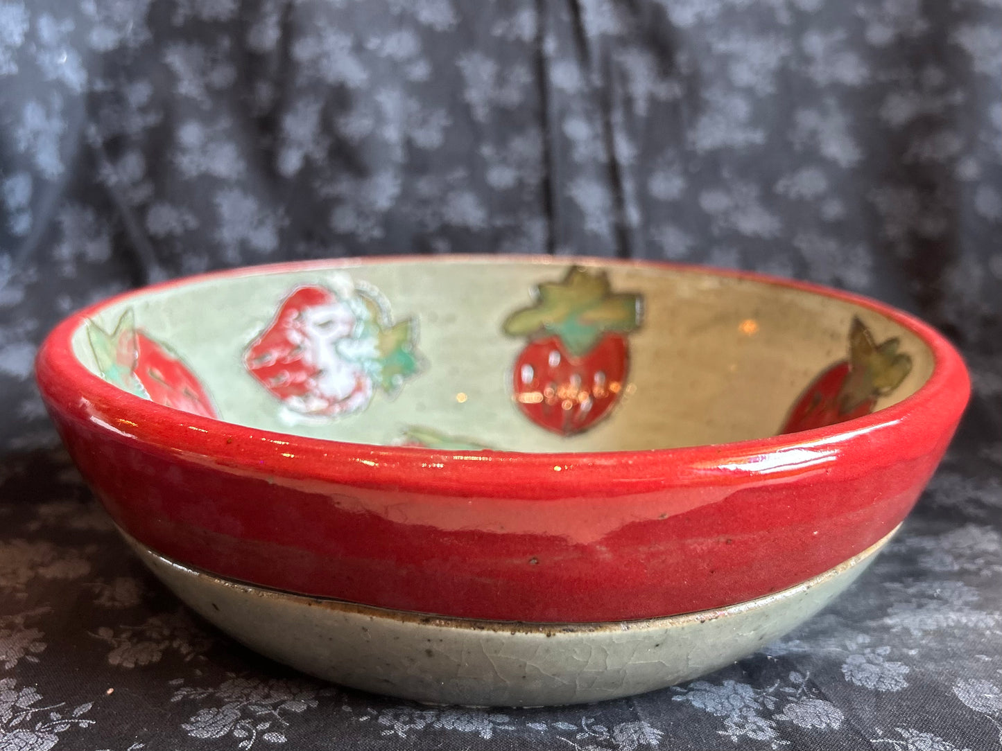 Nitra Olsen Ceramics- Strawberry Bowl 8"