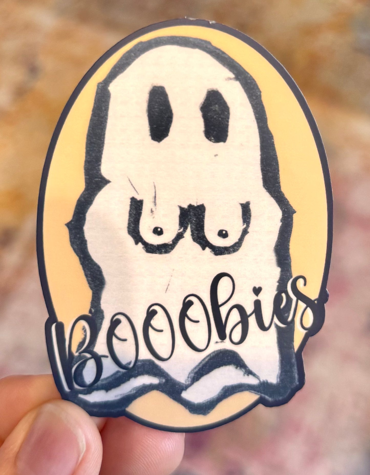 Booobies Ghost Sticker