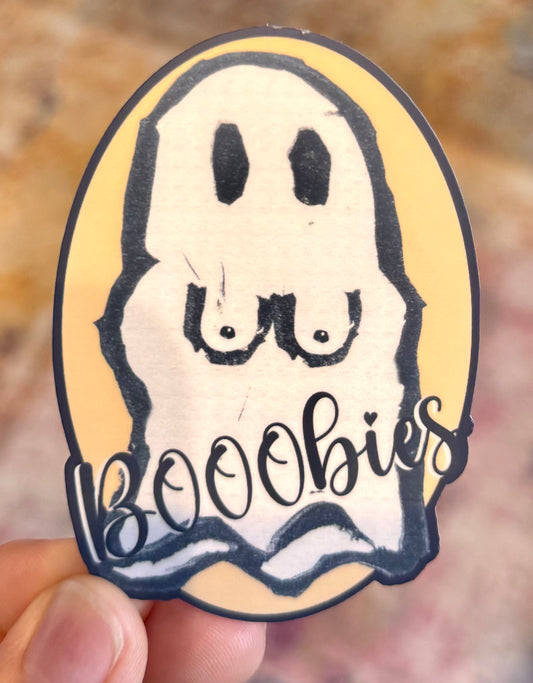 Booobies Ghost Sticker
