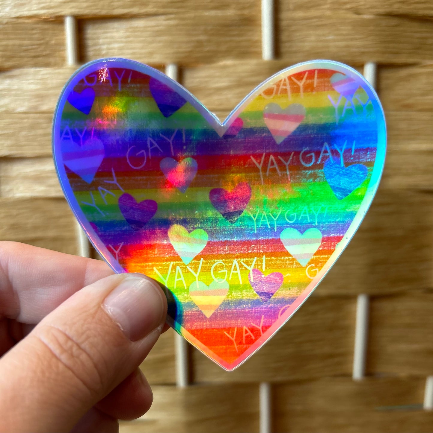 Christine Borst- Yay Gay Holographic Sticker