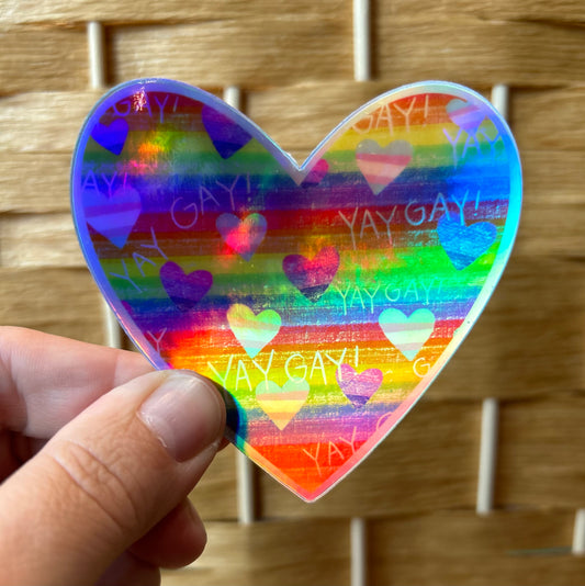 Christine Borst- Yay Gay Holographic Sticker