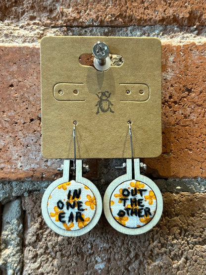 Mini Embroidery Earrings