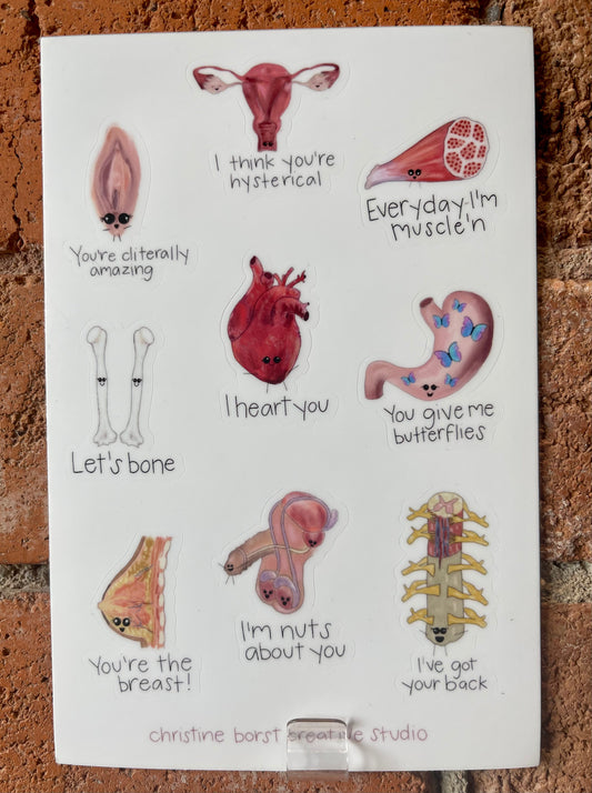 Christine Borst- Mini Body Part Sticker Sheets