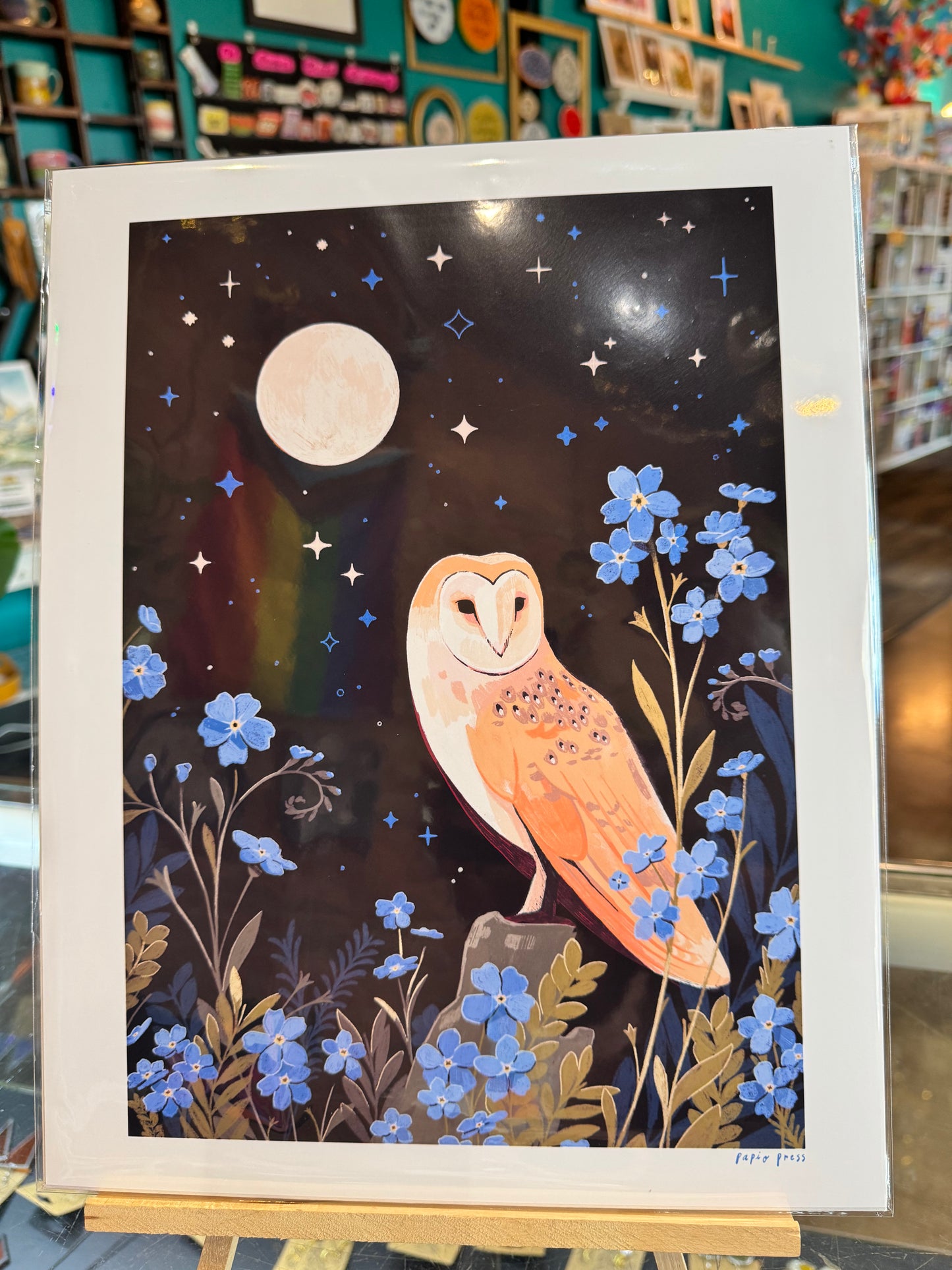 Olympia- Papio Press: Floral Owl Art Print