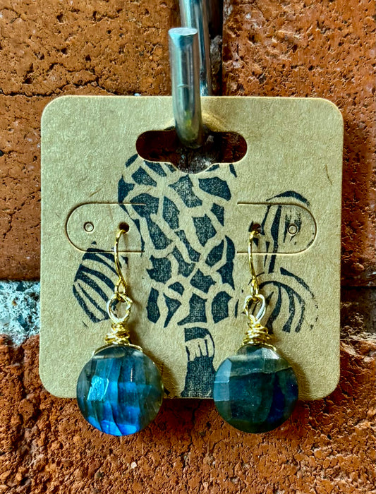 Blossom Designs Round Labradorite Earrings