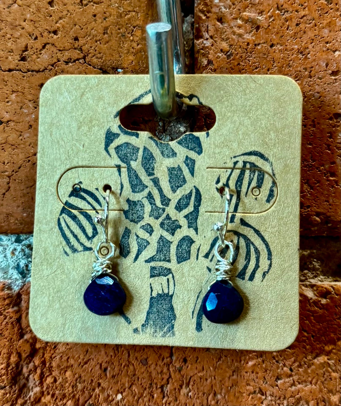 Blossom Designs Dark Lapis Dangle Earrings