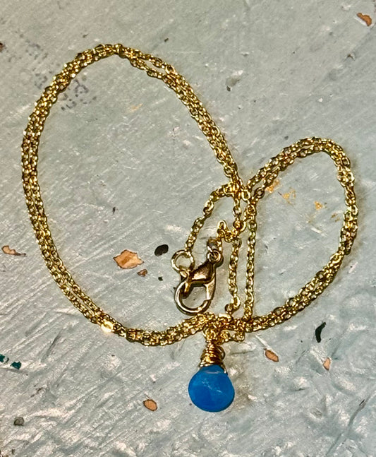 Blossom Designs Blue Quartz Necklace