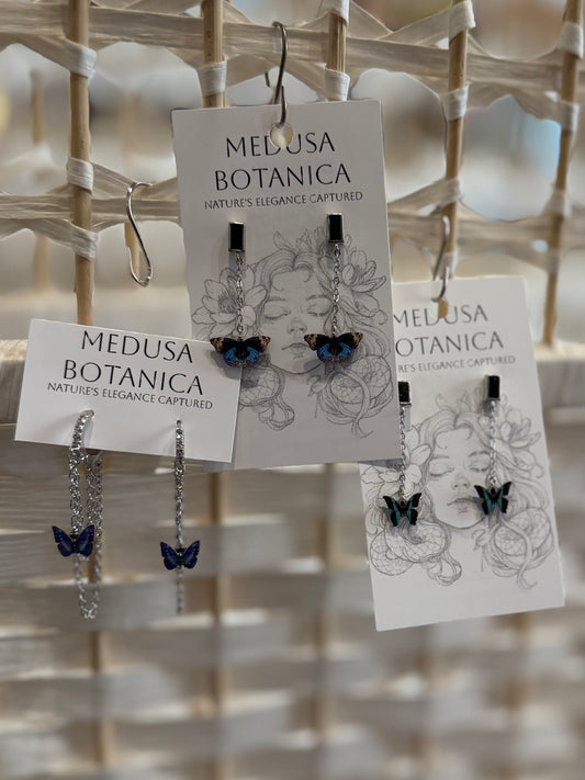 Medusa Botanica- Butterfly Dangle Earrings