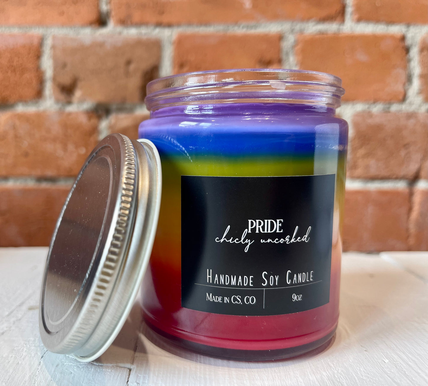 Chicly Uncorked- 8oz Soy Candle- Pride