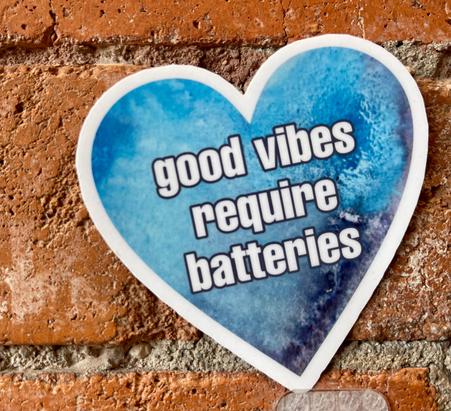 Scattered Mind Good Vibes Require Batteries Sticker