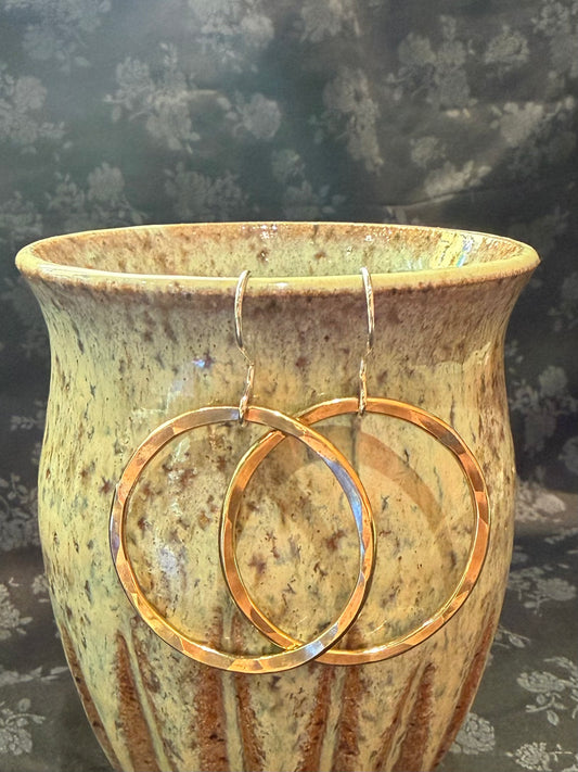 Tactile Studios- Brass Bangle Hoop Earrings