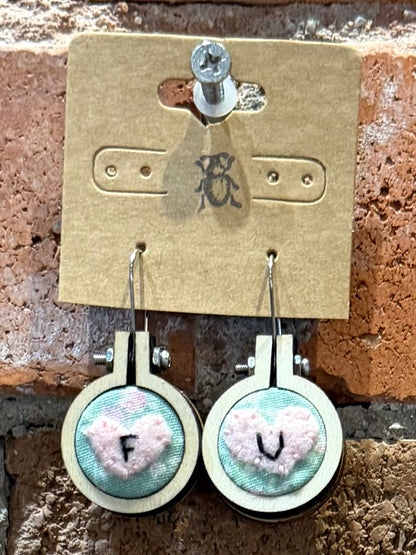 Mini Embroidery Earrings