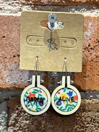 Mini Embroidery Earrings