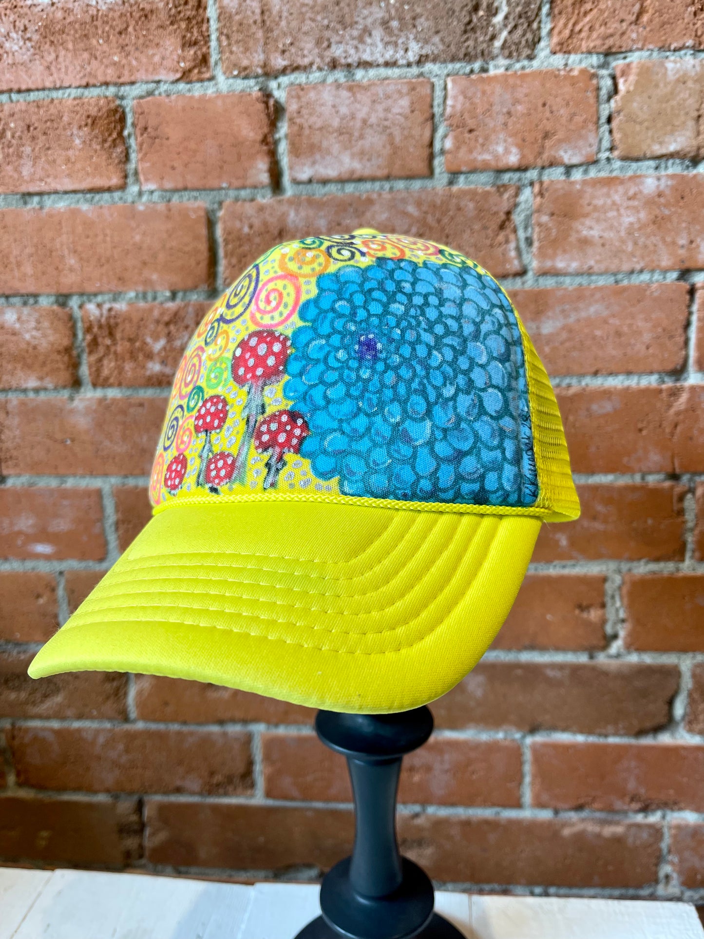Blossom Designs Hand Painted Hat- Spring Swirl