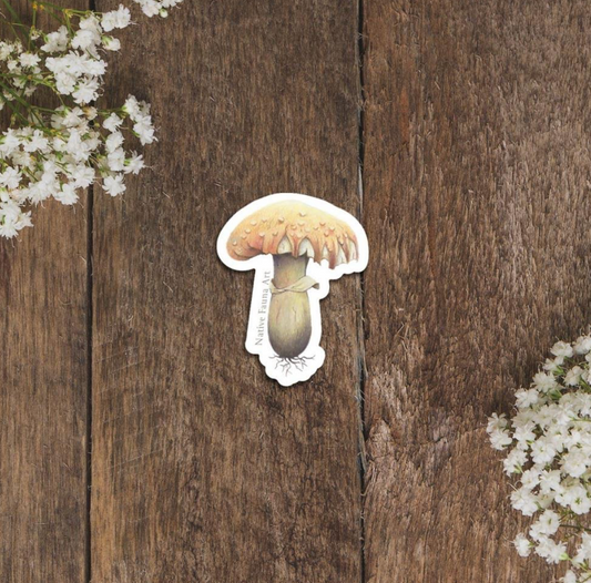 Native Fauna Art- Mushroom Sticker