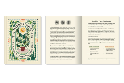 Oddly Enough Books- The Happy Houseplant Deck: 50 Cards for Intuitive Plant Care by Caitlin Keegan