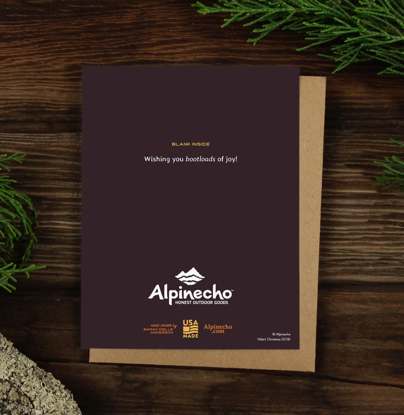 Alpinecho Hiker's Christmas Greeting Card