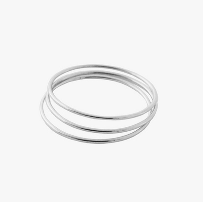 Honey Cat- Thin Stacking Ring- Sterling Silver