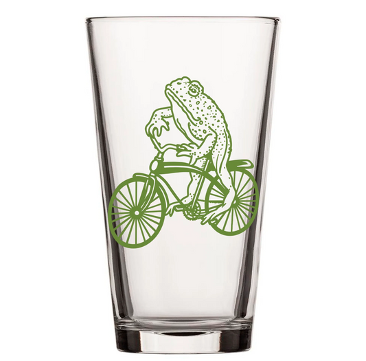 Two Little Fruits- Beer Pint Glass- Frog