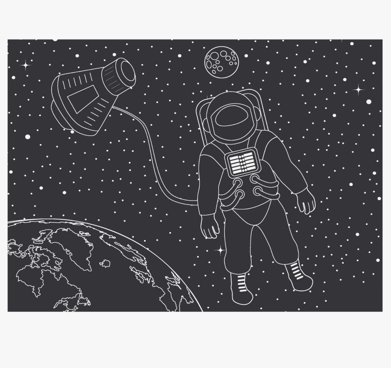 Imagination Starters- Reusable Coloring Placemats: Astronaut