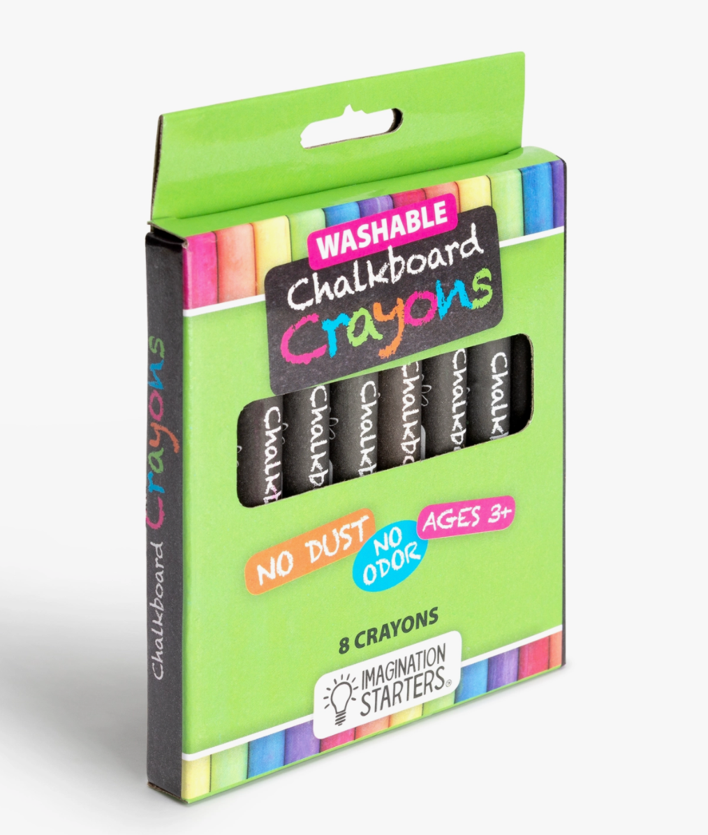 Imagination Starters- Reusable Coloring Placemats: Chalkboard Crayons Set of 8