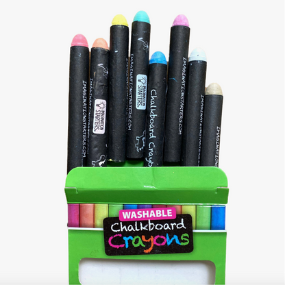 Imagination Starters- Reusable Coloring Placemats: Chalkboard Crayons Set of 8