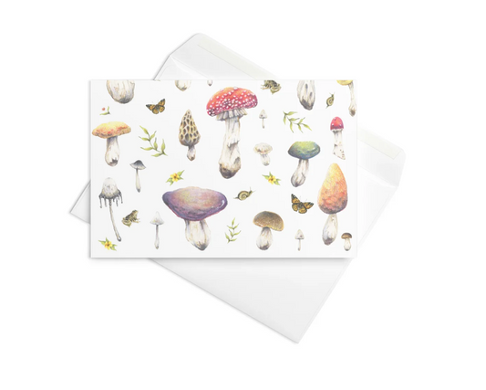 Native Fauna Art- Mushrooms and Toadstools - Greeting card
