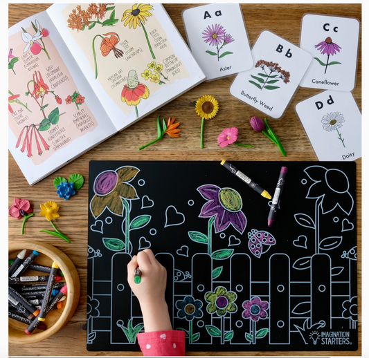 Imagination Starters- Reusable Coloring Placemats: Garden