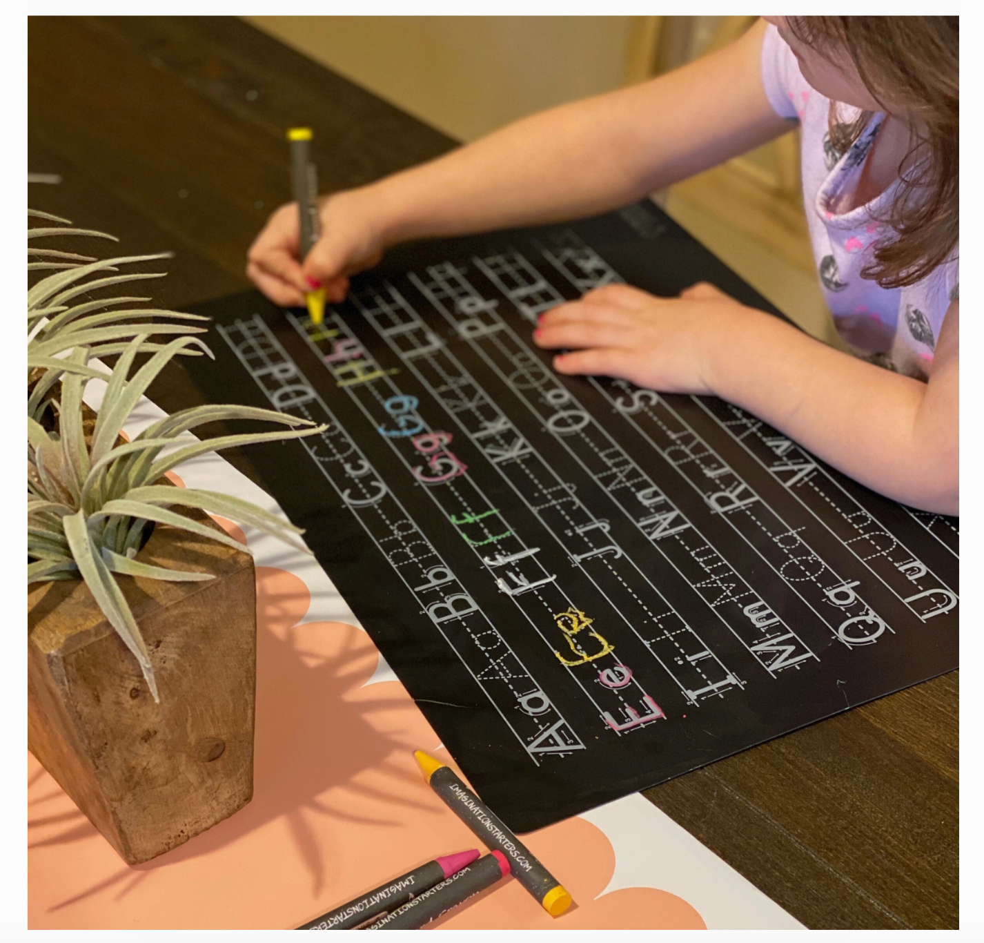 Imagination Starters- Reusable Coloring Placemats: Letter Practice