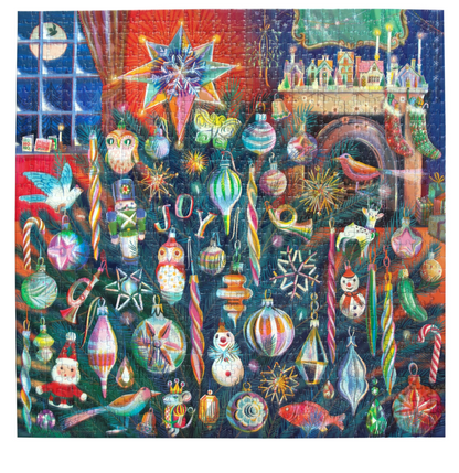 eeBoo- Jigsaw Puzzle 1000 pc Holiday Ornaments