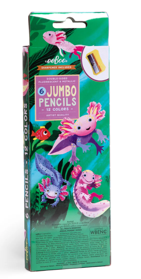 eeBoo- Jumbo Colored Pencils- Axolotl