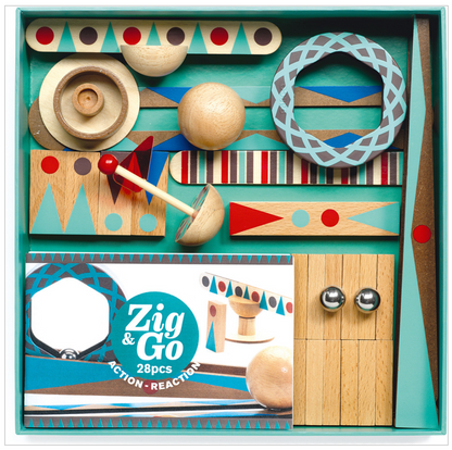 Djeco- Zig & Go- 28 Pc Marble Run