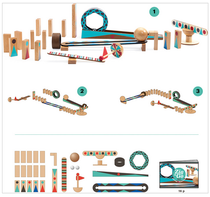 Djeco- Zig & Go- 28 Pc Marble Run