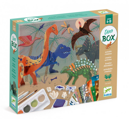 Djeco- 6 in 1 Dino Art Box Kit