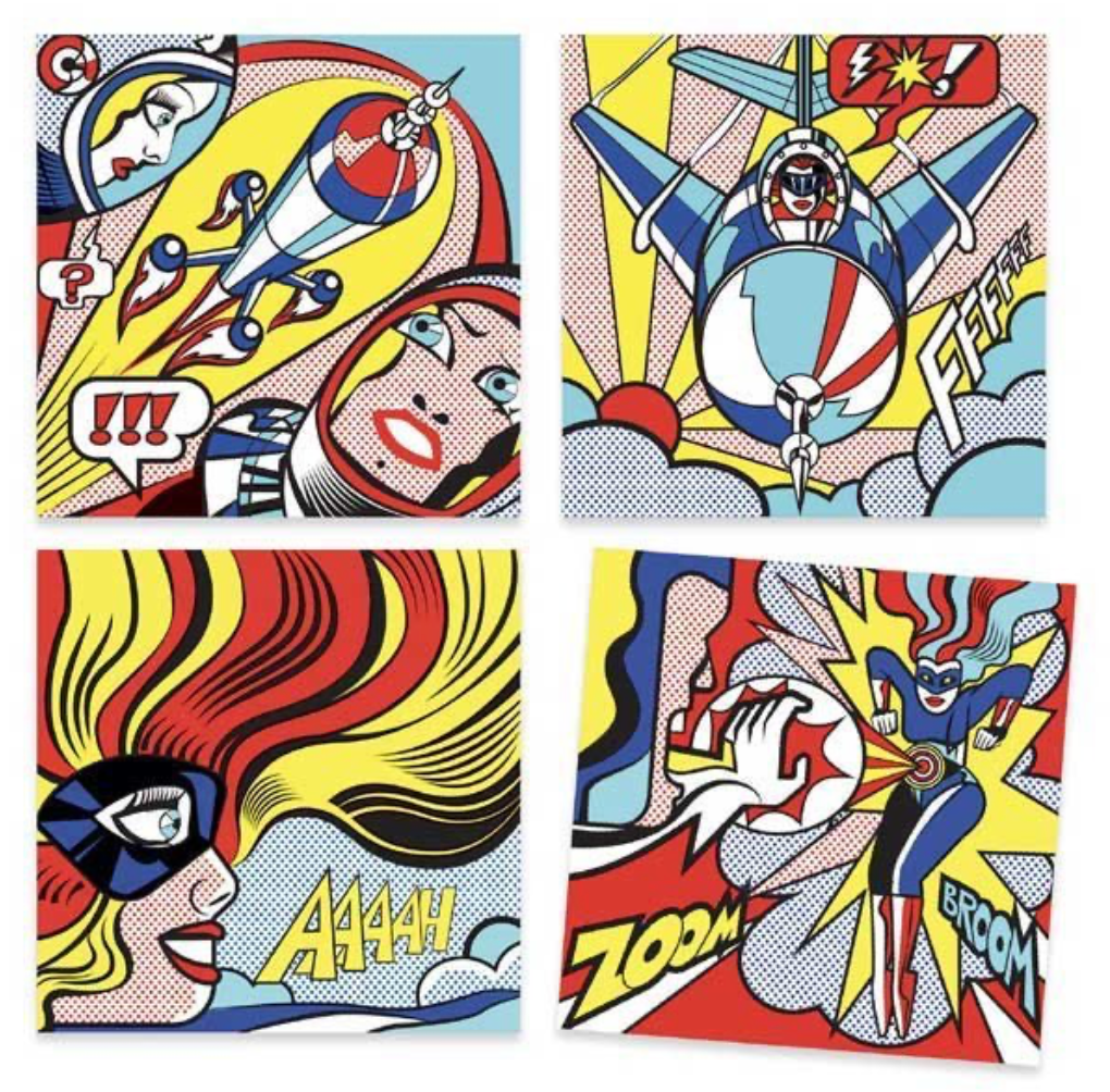 Djeco- Superhero Brush Pens and Rub On Transfers Kit